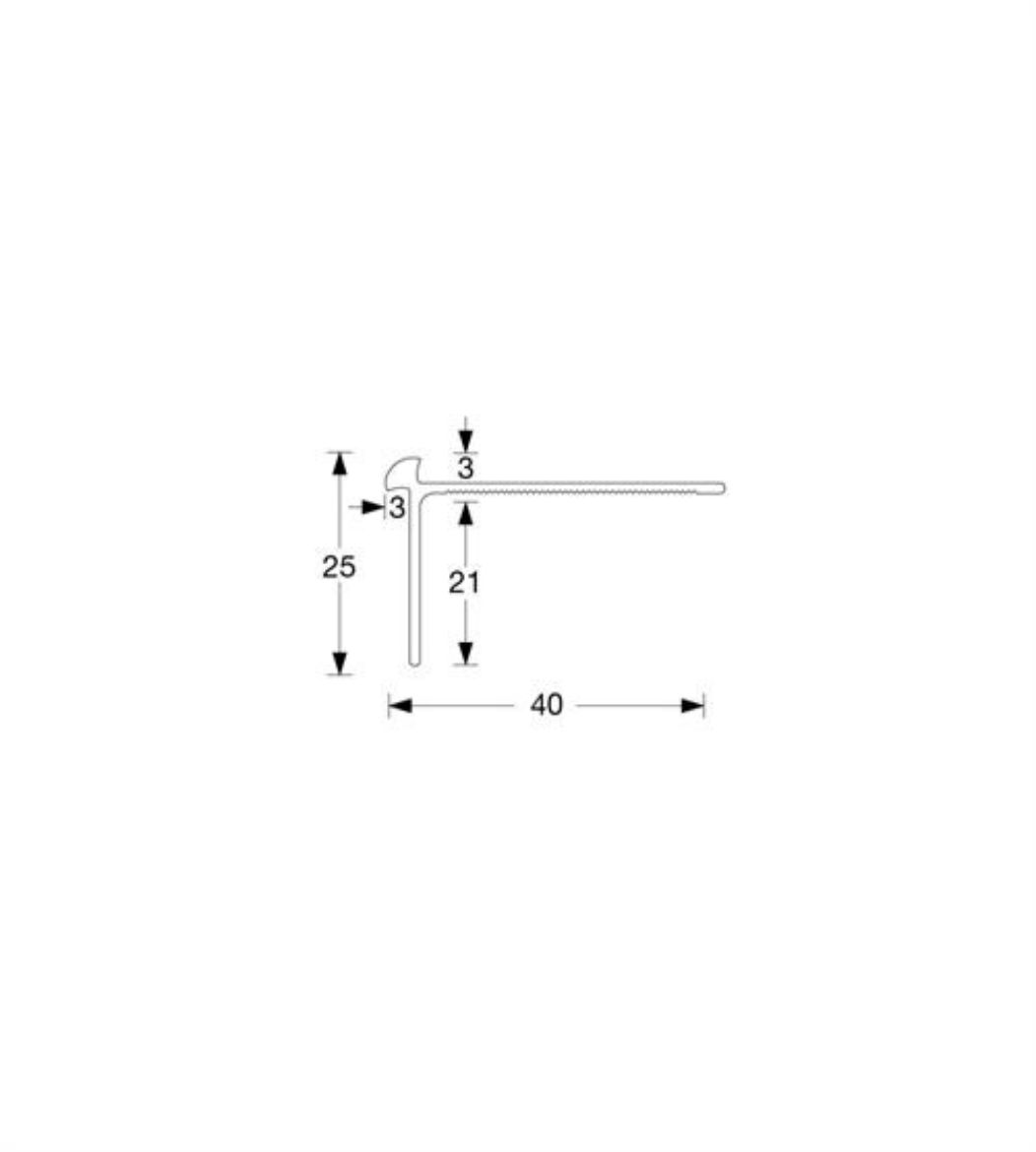Billede af Trappeforkant t/3 mm MAT